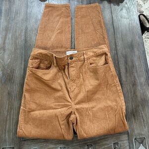 LOFT Tan Corduroy Trousers